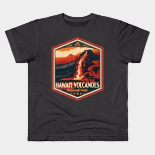 Hawai'i  Volcanoes  National Park Vintage WPA Style National Parks Art Kids T-Shirt